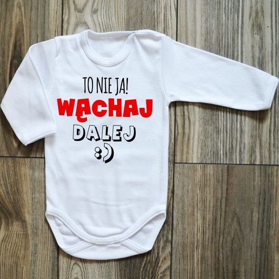 Body długi rękaw "To nie ja WĄCHAJ dalej" Moocha czarne