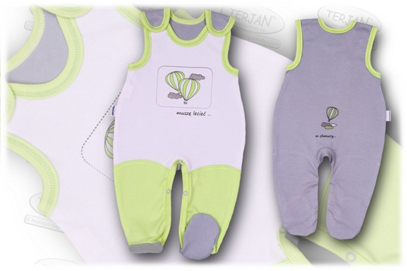 Śpioch bawełniany "BALONIK" niebieski Terjan