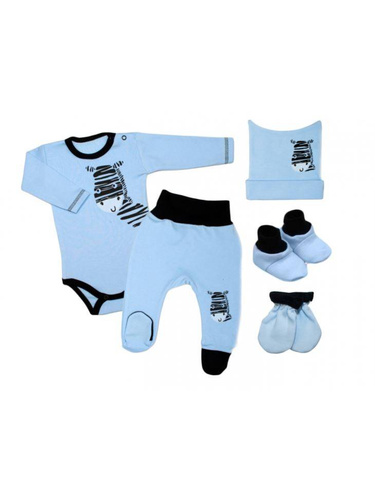 Komplet 5-częściowy "Zebra" Terjan - niebieski