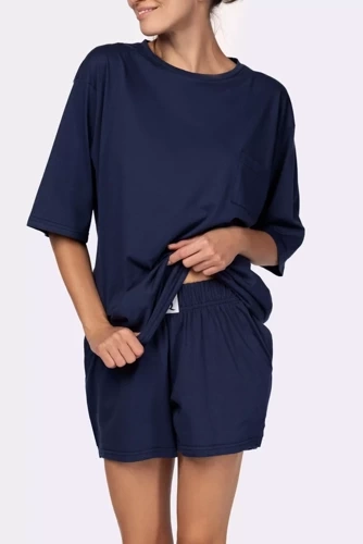 Joy shortsleeve Piżama damska Mona navy