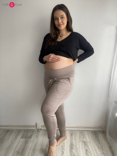 Spodnie Milk&Love dresowe joggersy beżowy