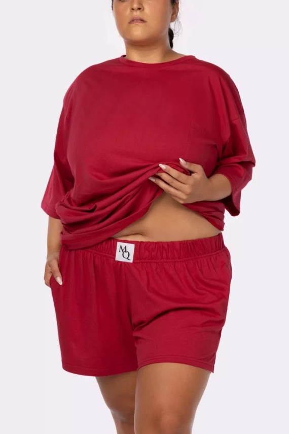 Joy shortsleeve Piżama damska Mona burgund