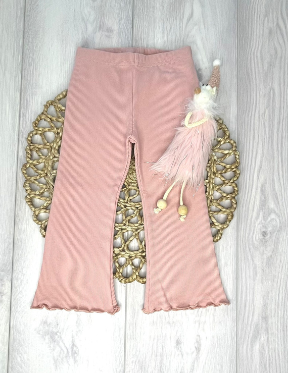 LJ816 Mamatti Legginsy dziewczęce dzwony - brązowy