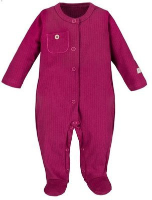 Pajac z kieszonką ze stópkami "Simply Comfy" Ewa Klucze - bordo