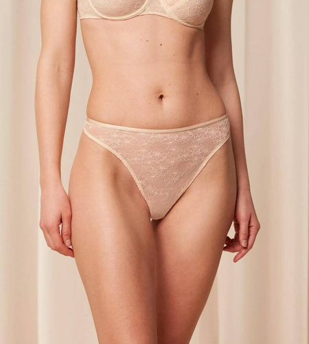 Bright Spotlight High Leg string Stringi damskie Triumph kremowy