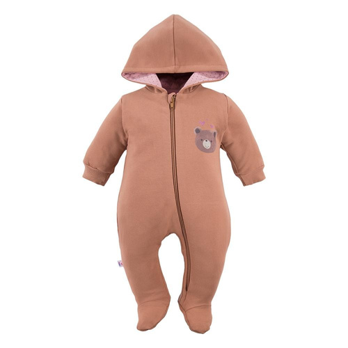 Hearts & Bears Eevi Dresowy Pajac z kapturem -beż