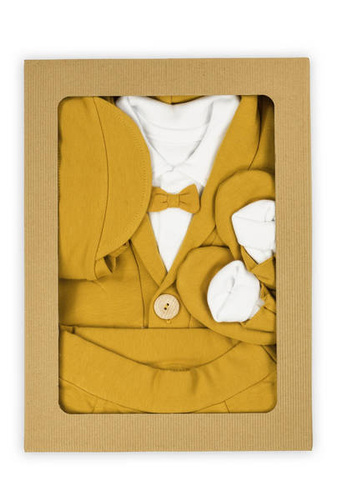 Komplet 5-częściowy nadruk 169404 "Mix" Nicol - musztardowy