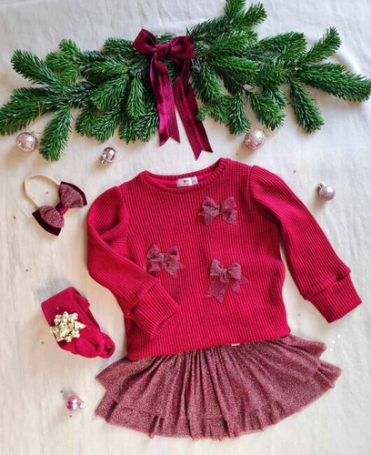 M726T Spódniczka z tiulu Marija - bordowy