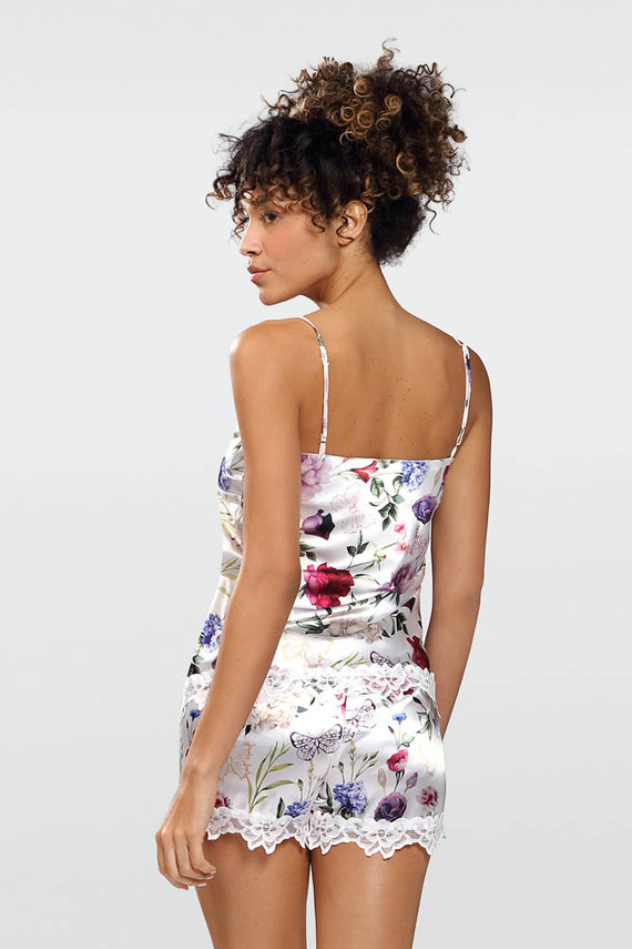 Flowers Komplet piżama damska DKaren -DK-KV biały 005