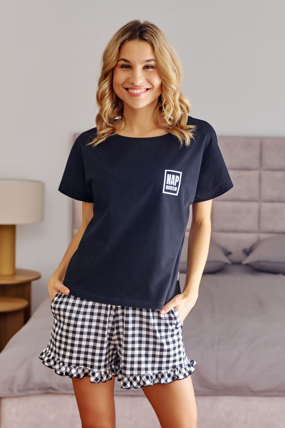 7213 Piżama Damska Doctor Nap - black