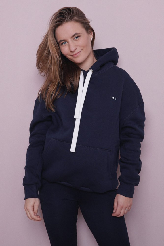 MI° hoodie Misimi bluza z kapturem - granat
