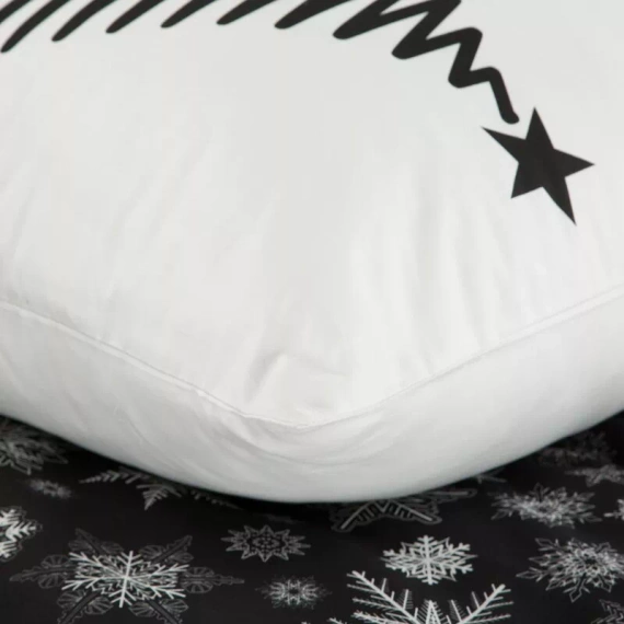 Isla Pościel świąteczna śnieżynki Eurofirany czarny/biały