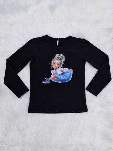 Sweet Girl Bluzka długi rękaw Bambarillo czarny