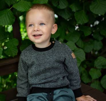 Le Tigre Pinokio Sweter dla chłopca- czarny