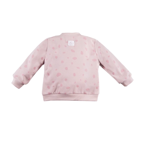 UNIQUE Ewa Klucze Bluza z marszczeniem - róż druk