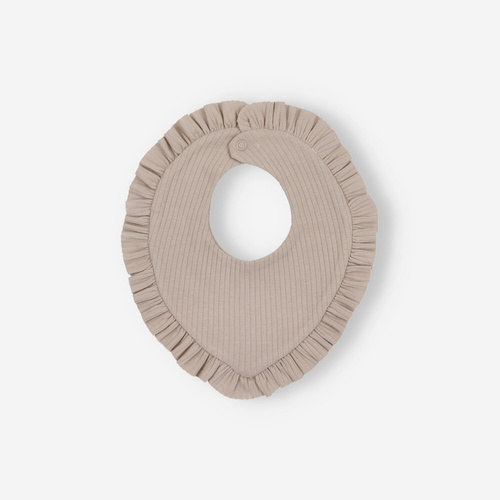 Lagarto Verde Apaszka chustka niemowlęca z dzianiny prążkowej - beżowy