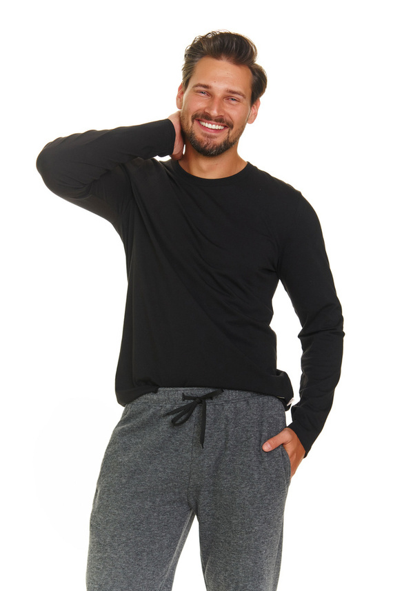 7140 Piżama Męska Doctor Nap - twill (czarny)