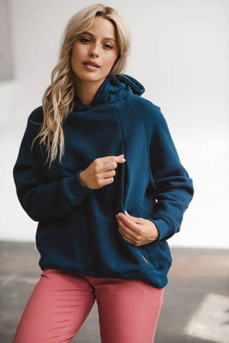 Motherhood Milk&Love bluza do karmienia oversize poseidon