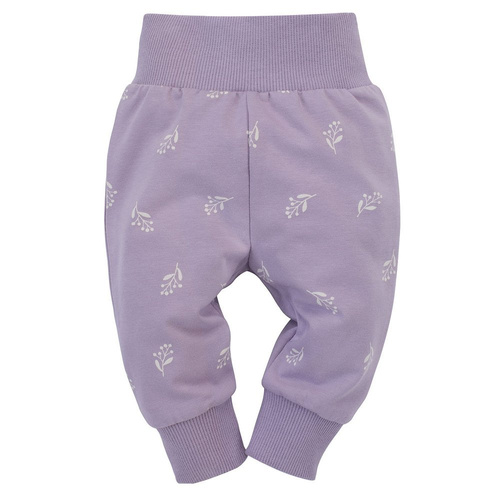 "My Garden" Pinokio Legginsy niemowlęce - fiolet druk