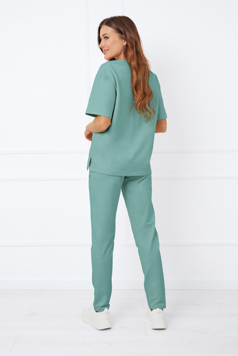 Caro Bluzka z krótkim rękawem Italian Fashion - szałwiowy