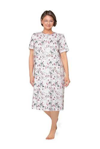 203 Bogna I rozpinana koszula nocna Martel - biały-różowy 24