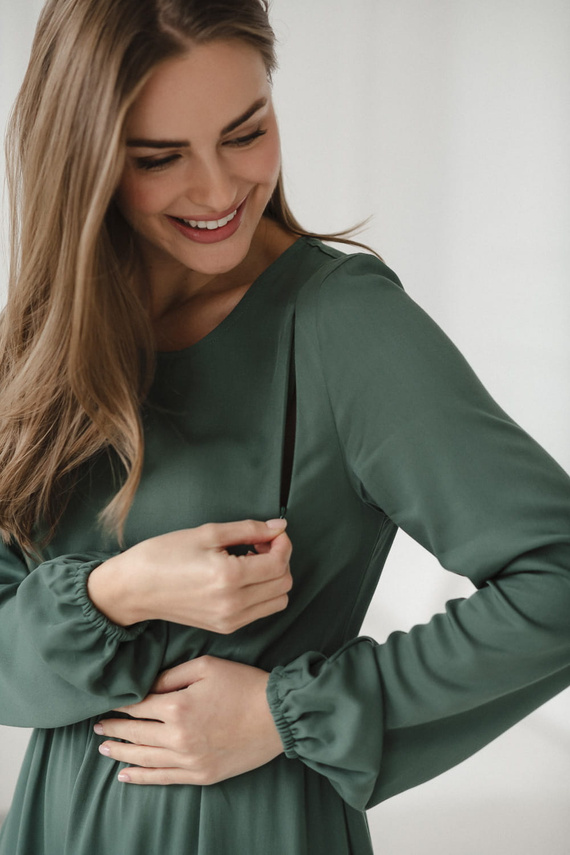 Lovely Dress Midi sukienka ciążowa i do karmienia Milk&Love miętowy