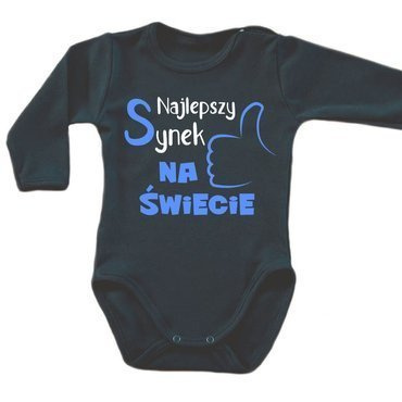"Najlepszy SYNEK na świecie" Moocha body długi rękaw czarny