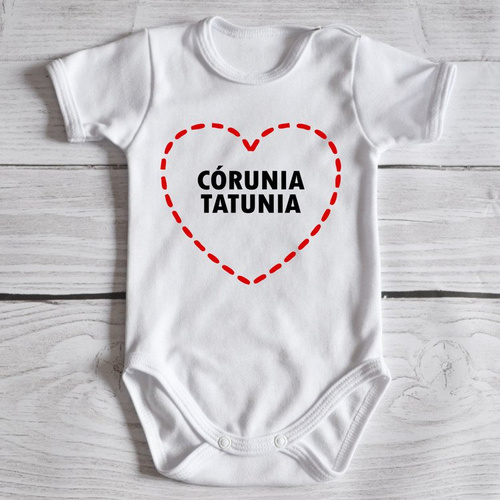 Body krótki rękaw "Córunia tatunia" Moocha czarne