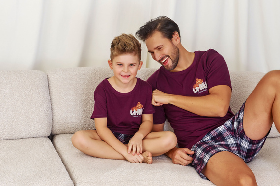 Piżama dziecięca 7202 Unisex Doctor Nap - burgundy