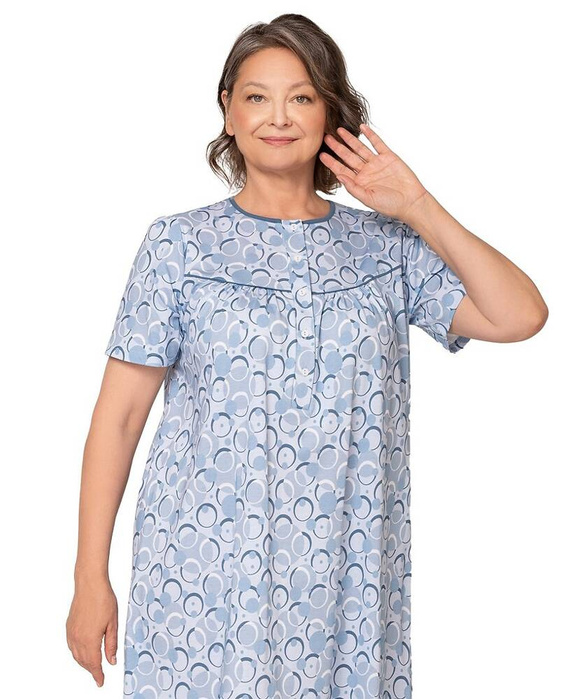 203 Bogna I rozpinana koszula nocna Martel - niebieski 26