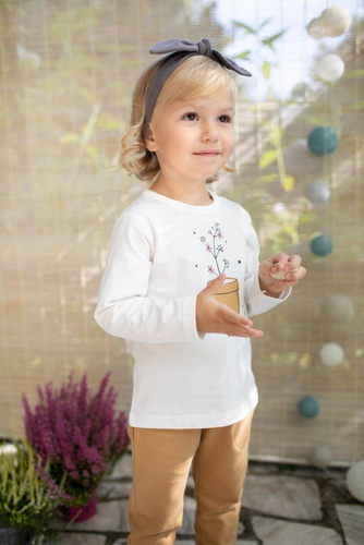 Tres Bien Pinokio Bluzka z nadrukiem - ecru