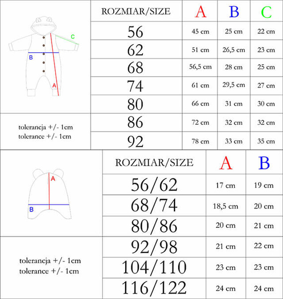 Nicol 141297 Pajac polarowy + czapka
