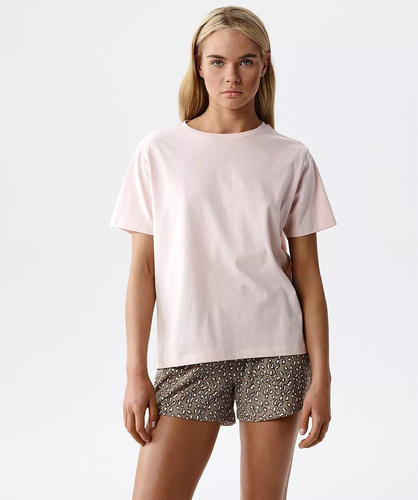 Atlantic NMP-507 piżama damska 100% bawełna peach różowy-karmelowy