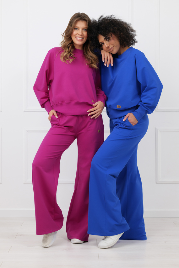 Komplet dresowy damski Margo Italian Fashion – bawełna- kobaltowy