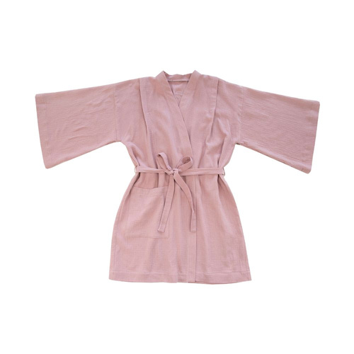 Sepia Rose Kimono muślinowe szlafrok Makaszka | 100% bawełna, lekki i przewiewny
