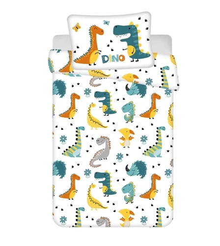 Dinozaury Pościel bawełniana do łóżeczka Jerry Fabrics turkusowy
