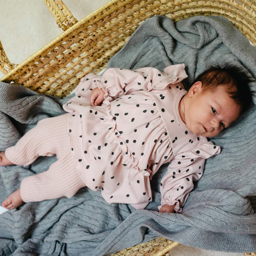 Dogs & Spots Eevi Sukienko-body, długi rękaw - róż 