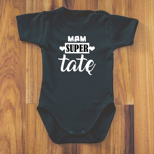 Body krótki rękaw "mam SUPER tatę" Moocha białe
