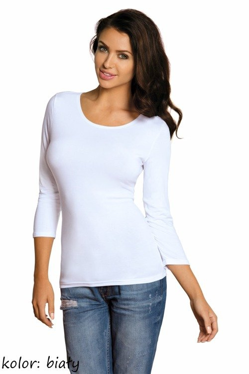 Manati rękaw 3/4 Bluzka damska Babell - biały
