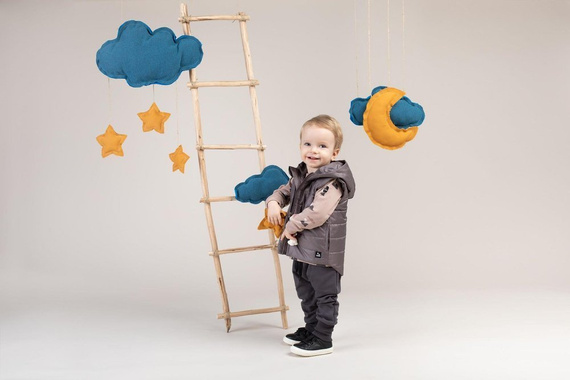 "Dreamer" Pinokio Kamizelka rozpinana dziecięca - szary