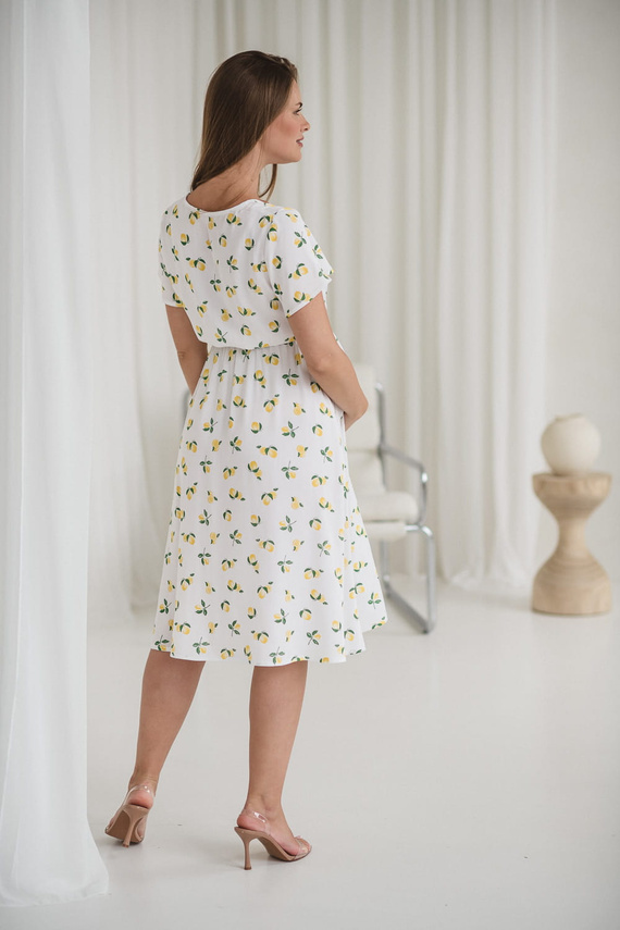 Lovely Dress Midi Milk&Love sukienka ciążowa i do karmienia granatowa w groszki