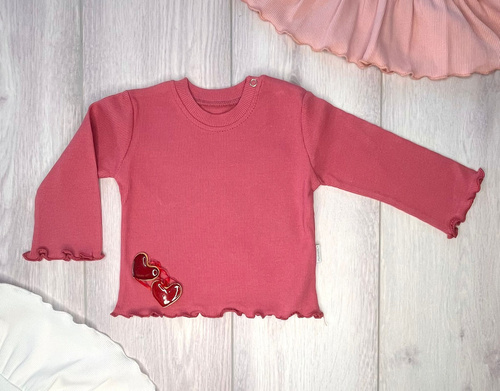 BI004 Mamatti Bluzka dziewczęca - różowy