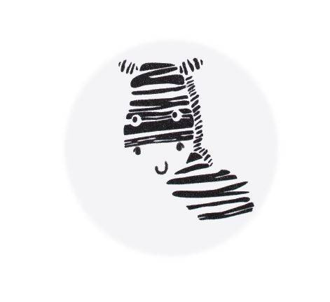 Terjan Śpioch bawełniany "Zebra" - biały