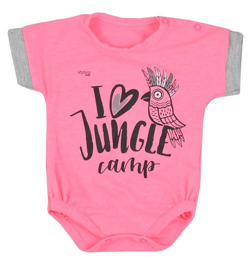 Body niemowlęce krótki rękaw "ARA" Koala szare