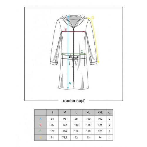Szlafrok damski Doctor Nap SWO.1008.grey melange