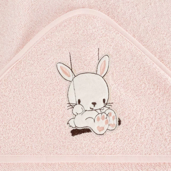 Baby 64 Królik niemowlęce okrycie kąpielowe Eurofirany różowy