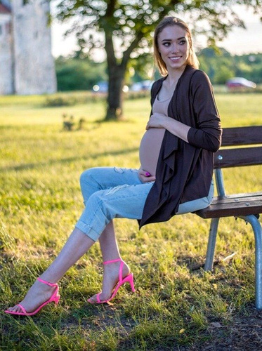 552 Letni Kardigan Sweterek Damski MIRACLE  - czarny 