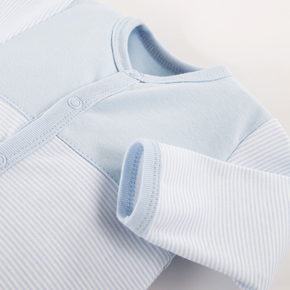 Big Bear Eevi Pajac ze stópkami - niebieski paski