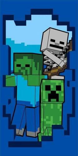 Minecraft Boom Ręcznik plażowy frotte Jerry Fabrics niebieski