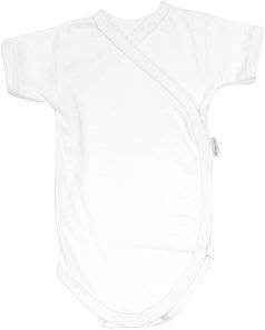 BKB Basic Mamatti Body kopertowe z krótkim rękawem - biały